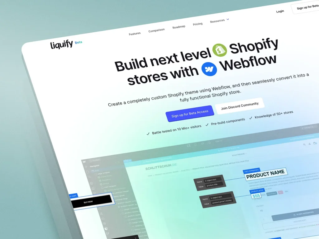 Liquify: Webflow to Shopify Converter.